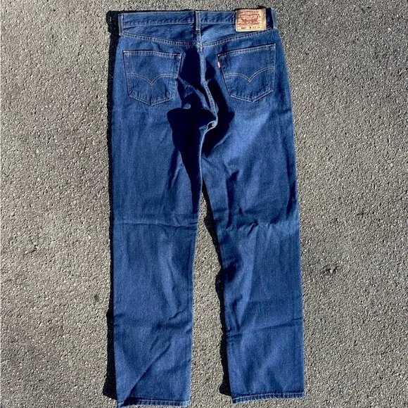 Vintage 90s 501 Dark Wash Straight Leg Levi’s 36x34 - Picture 2 of 5